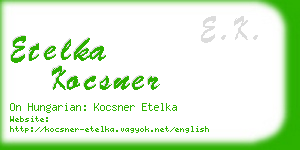 etelka kocsner business card